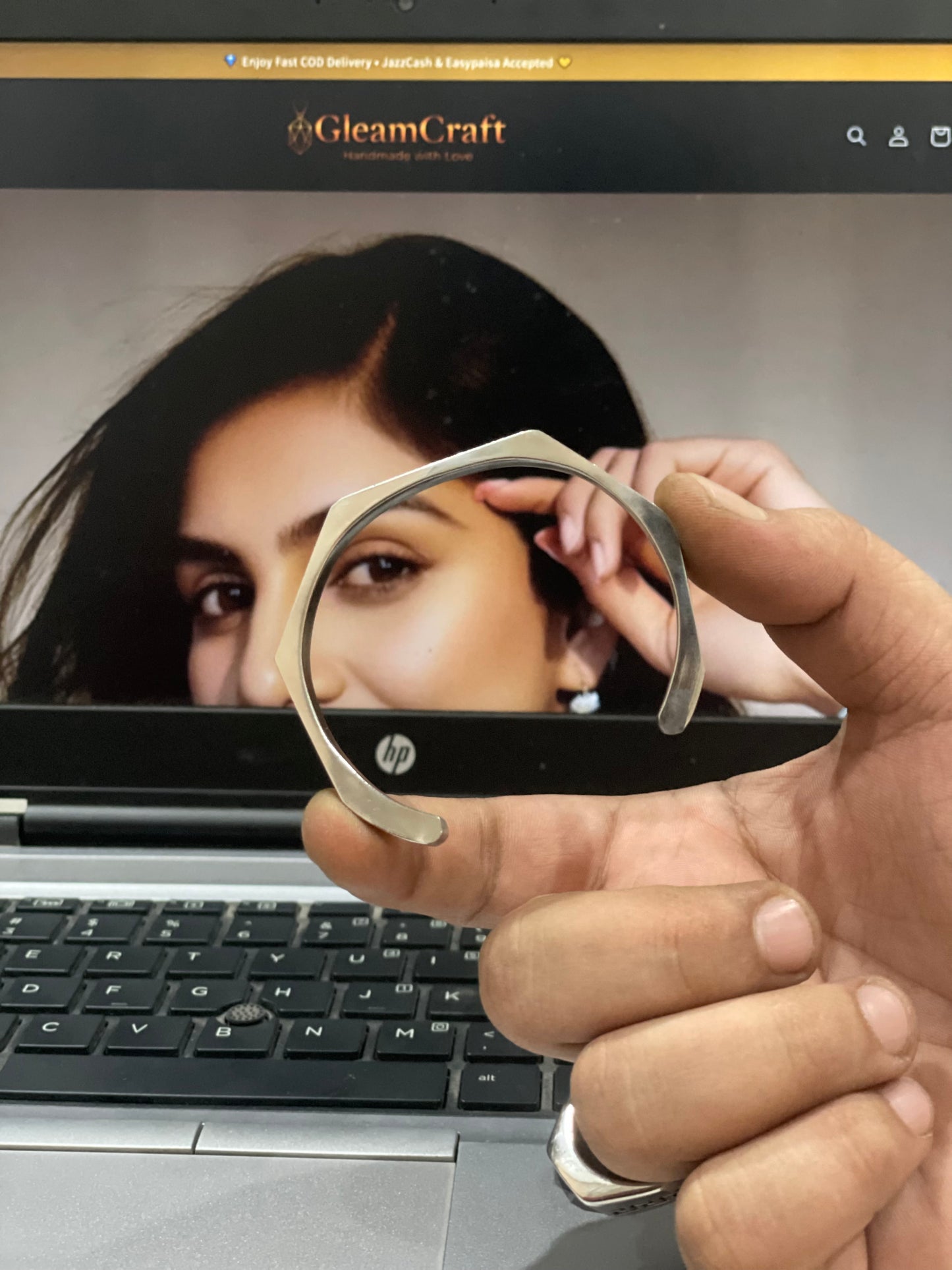 Cuff Bracelet – Minimalist Adjustable Metal Band