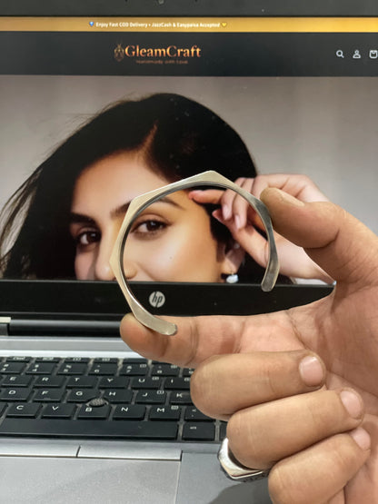 Cuff Bracelet – Minimalist Adjustable Metal Band